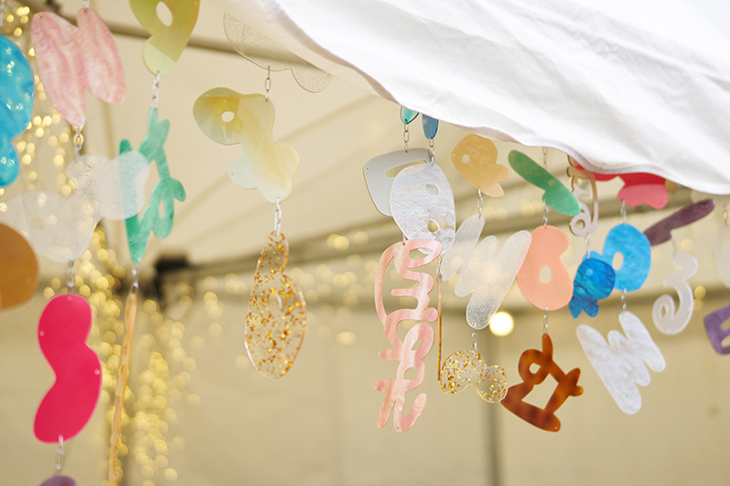 ブースにも浦和PARCOのディスプレイ素材を再利用して装飾