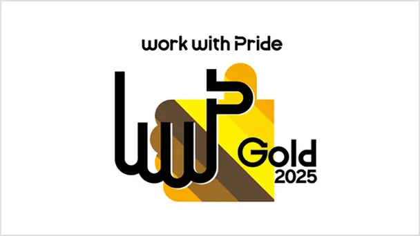 一般社団法人work with Pride Goled2025ロゴ